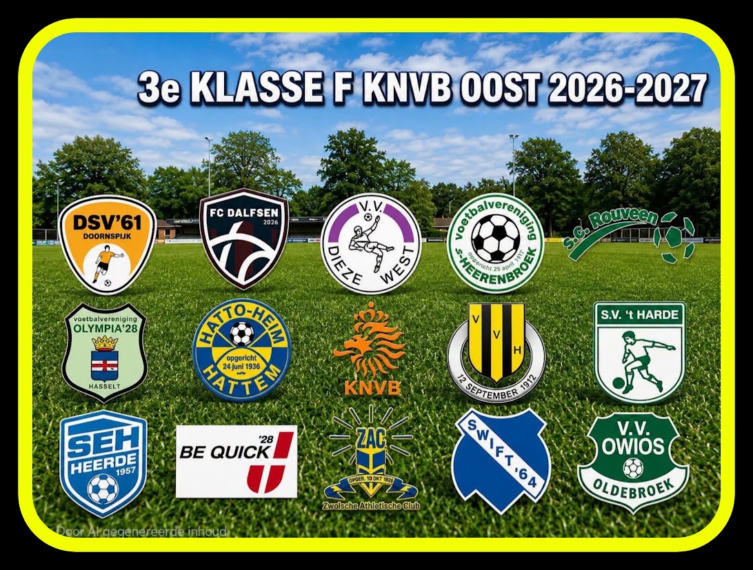 Indeling vv Heerde  zat 1 voor seizoen 2026-2027