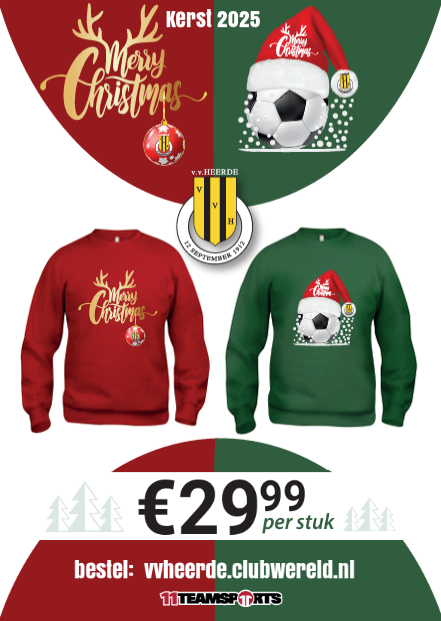 Warmte en gezelligheid, samen warm de winter in met de VV Heerde – kersttrui !